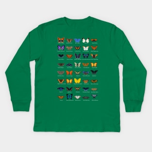 Butterflies Kids Long Sleeve T-Shirt